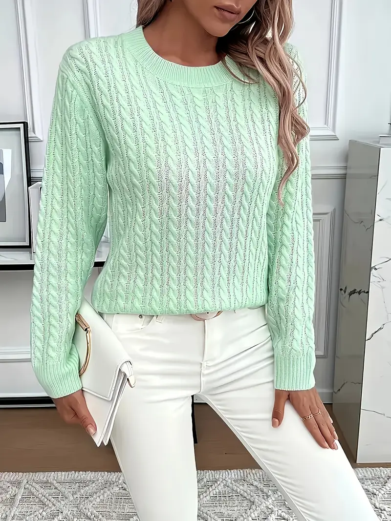 MAGLIONE A COLLO TONDO COZY PER DONNE
