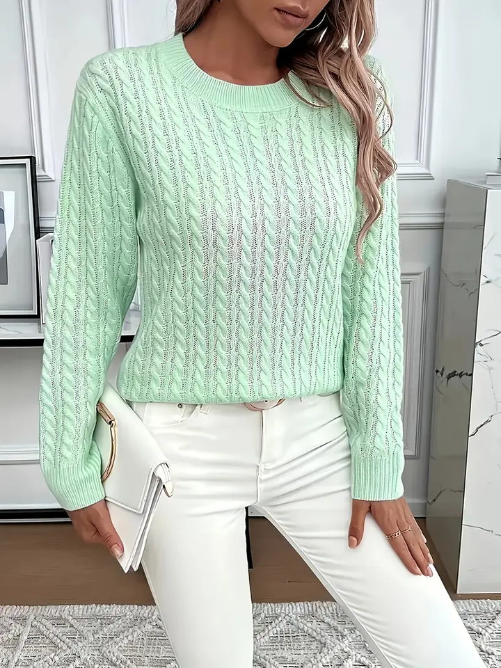 MAGLIONE A COLLO TONDO COZY PER DONNE