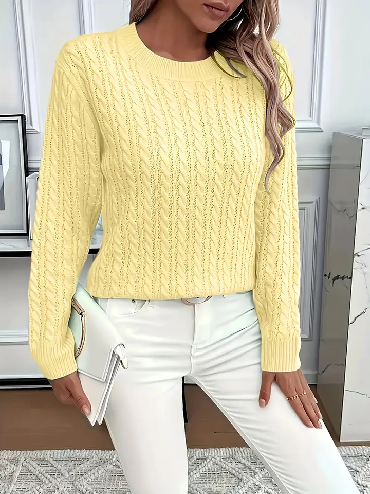 MAGLIONE A COLLO TONDO COZY PER DONNE