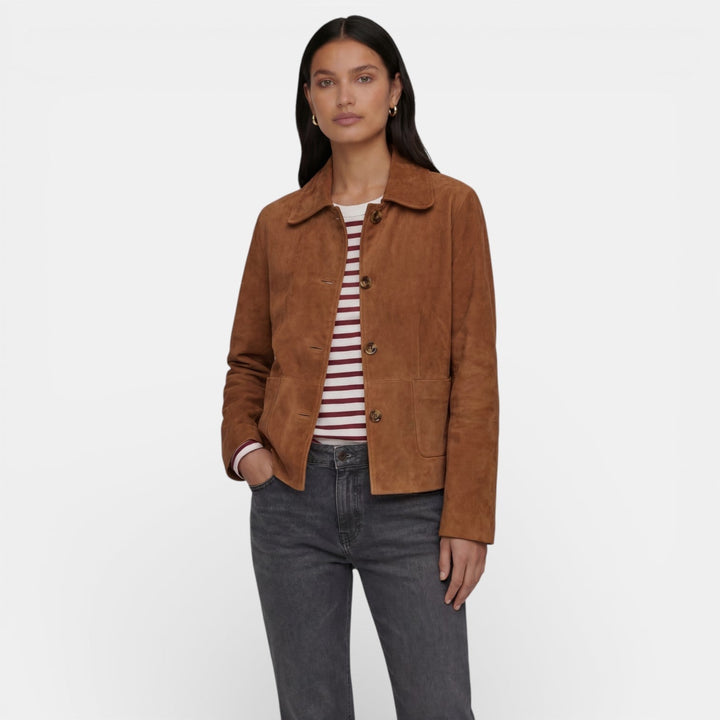 Tabitha | Giacca Elegante da Donna in Suede con Design Leggero e Finitura Morbida