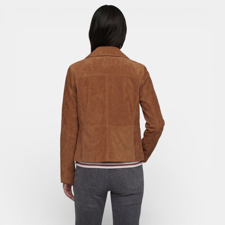 Tabitha | Giacca Elegante da Donna in Suede con Design Leggero e Finitura Morbida