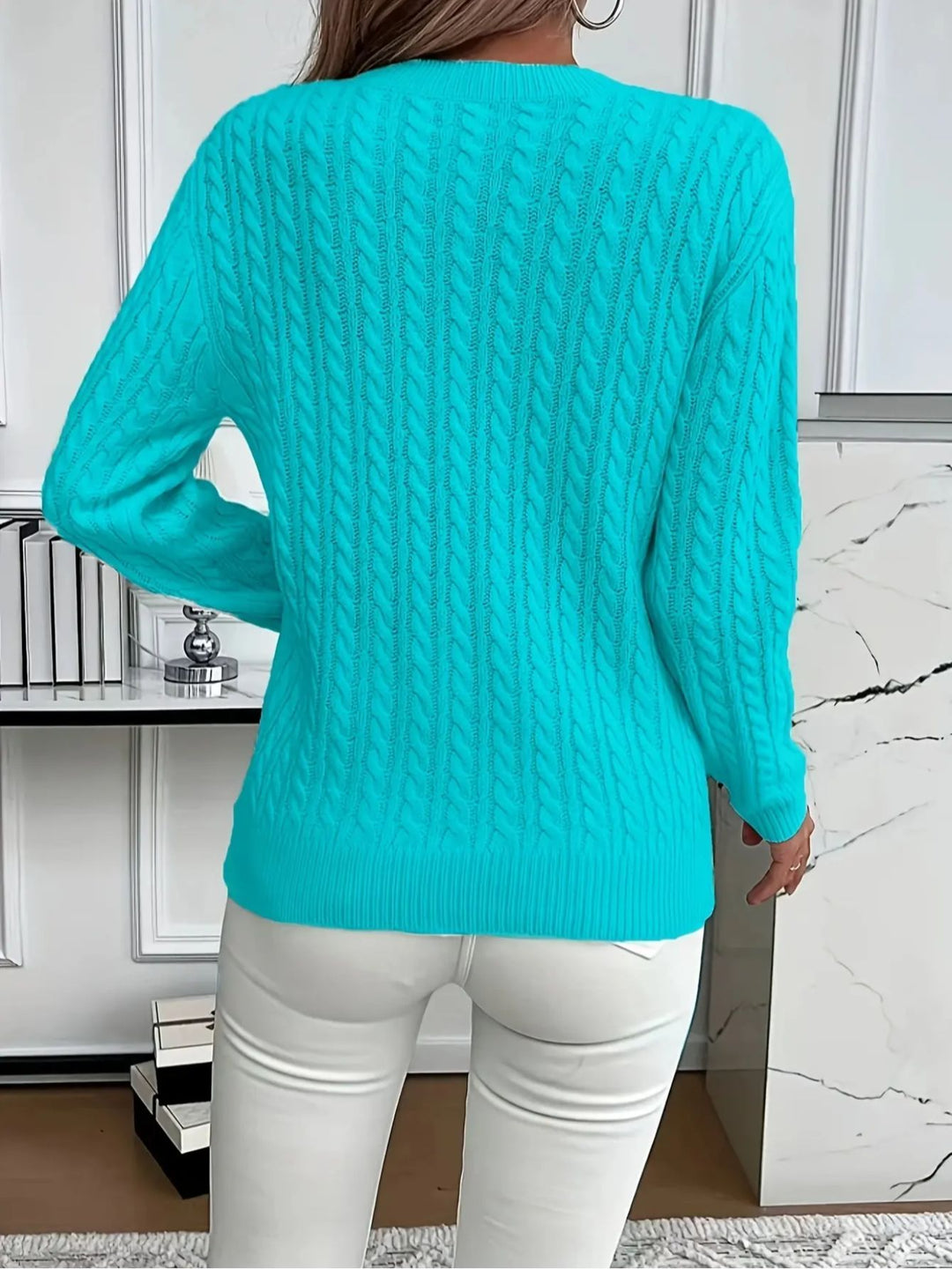 MAGLIONE A COLLO TONDO COZY PER DONNE