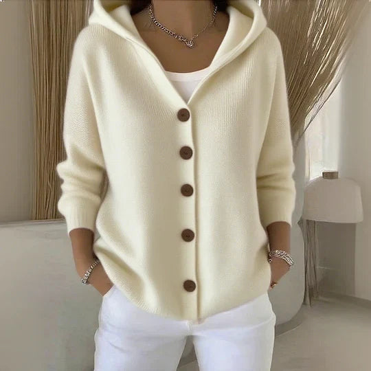 Teri | Cardigan da Donna a Maniche Lunghe con Cappuccio