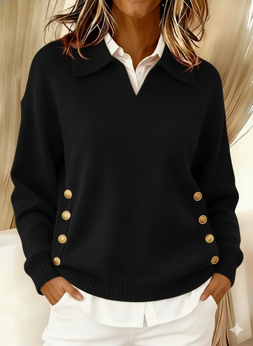 Valentine | Maglione con colletto polo e bottoni