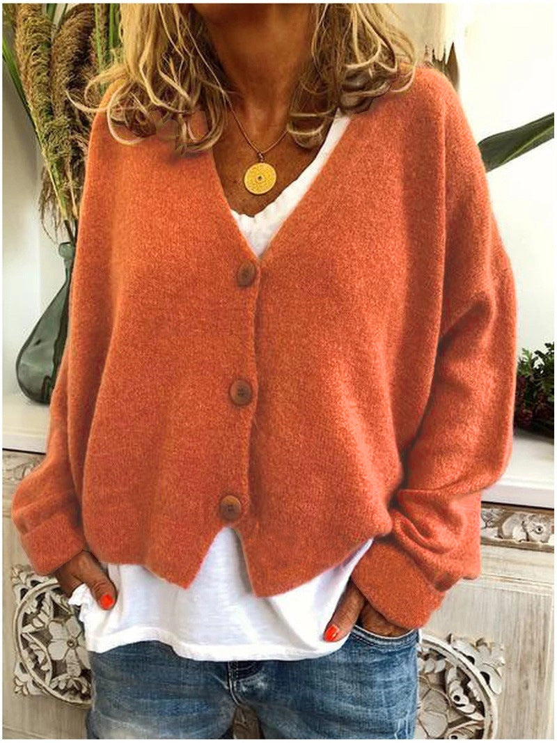 Elegante cardigan lavorato a maglia da donna