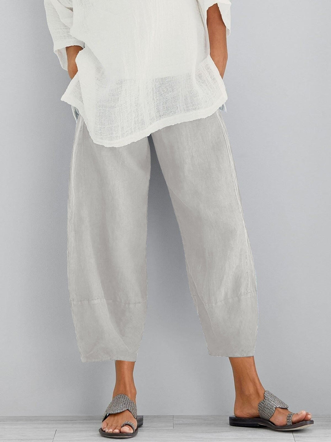 BELLUCCI MILANO | PANTALONI CROP IN COTONE PER DONNE