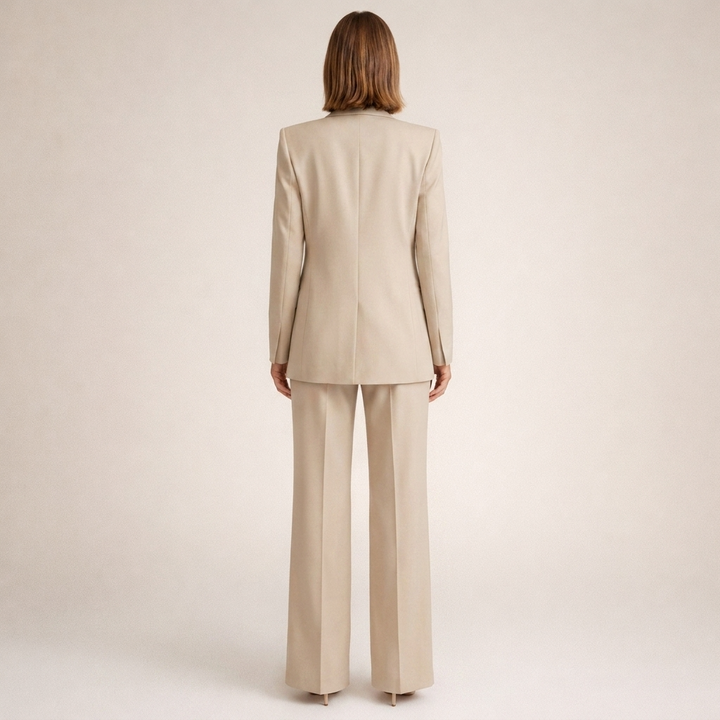 Lena | Completo da Donna con Pantaloni Svasati e Bottoni