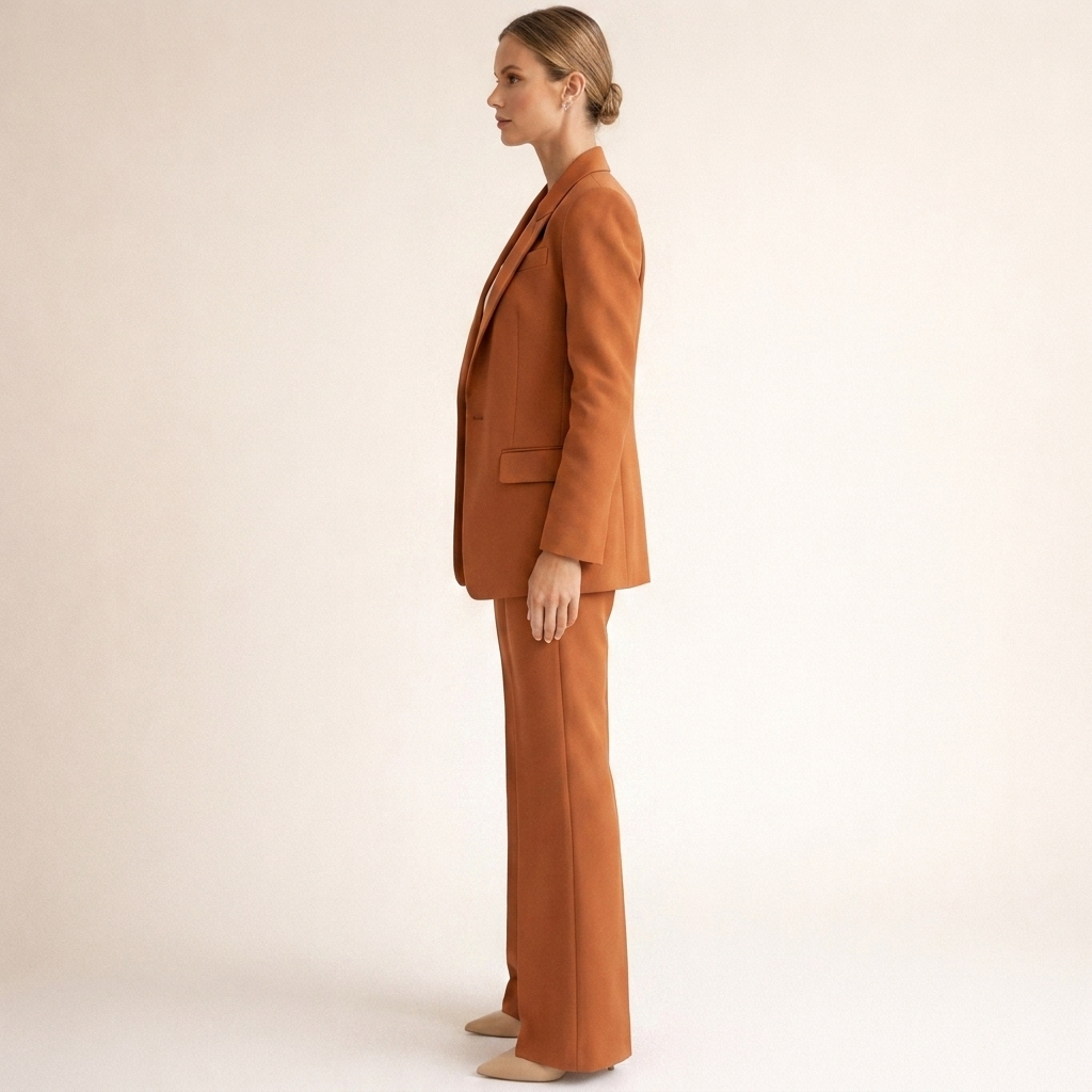 Lena | Completo da Donna con Pantaloni Svasati e Bottoni