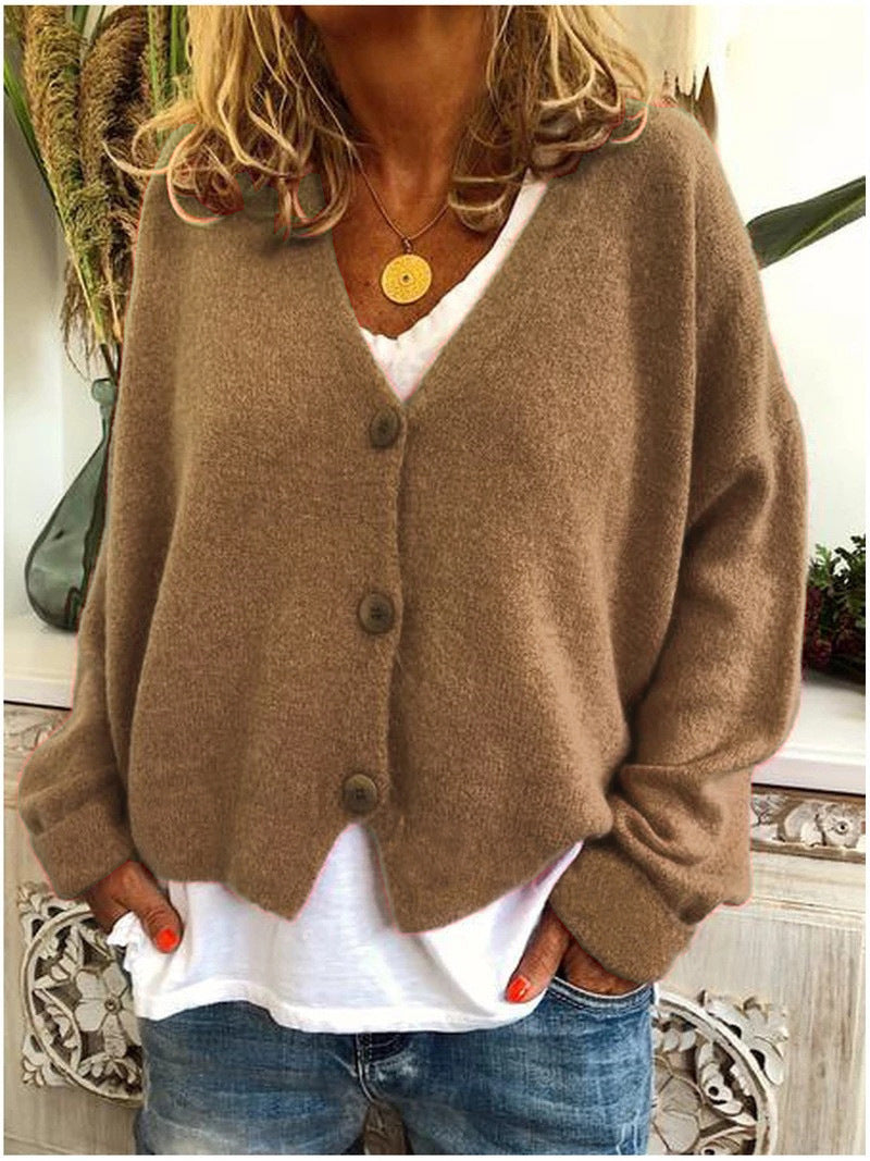 Elegante cardigan lavorato a maglia da donna