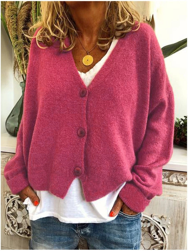 Elegante cardigan lavorato a maglia da donna