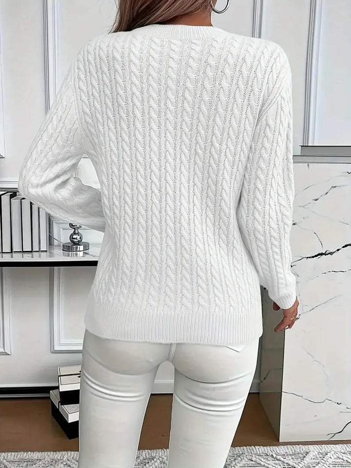 MAGLIONE A COLLO TONDO COZY PER DONNE