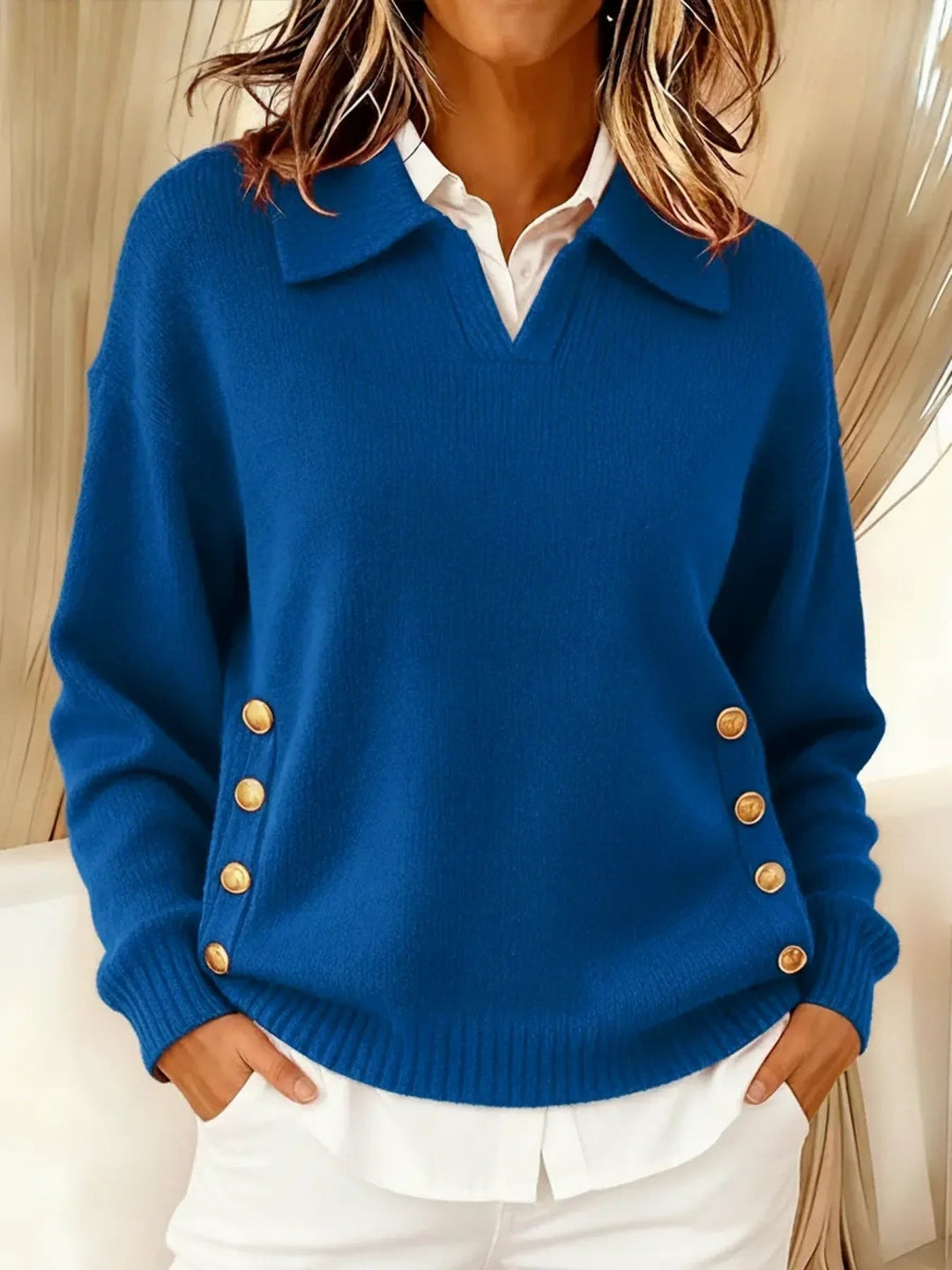 Valentine | Maglione con colletto polo e bottoni