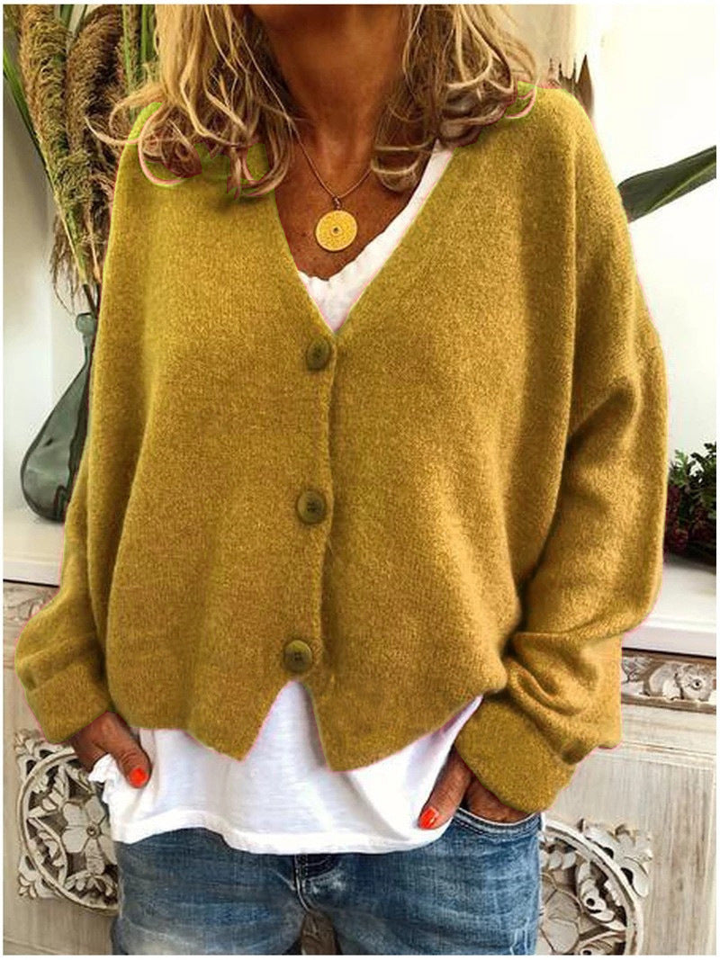 Elegante cardigan lavorato a maglia da donna