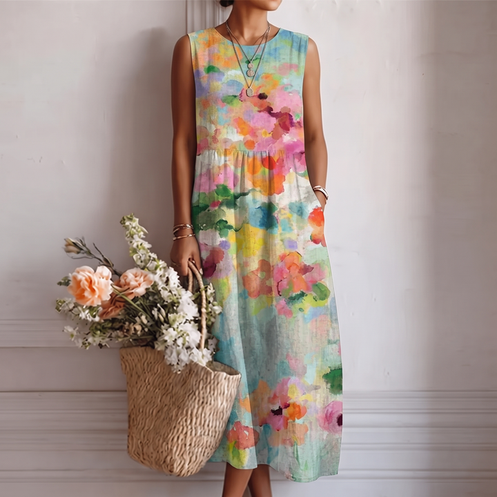 Karla | Abito Midi Multicolore Elegante