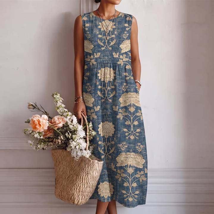 Alberte | Abito Midi Floreale Classico