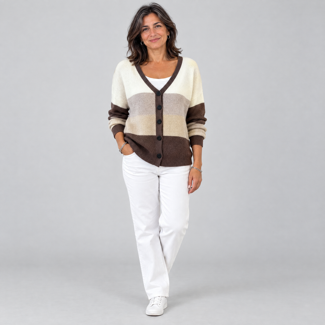 Cardigan in Maglia Confortevole con Bottoni