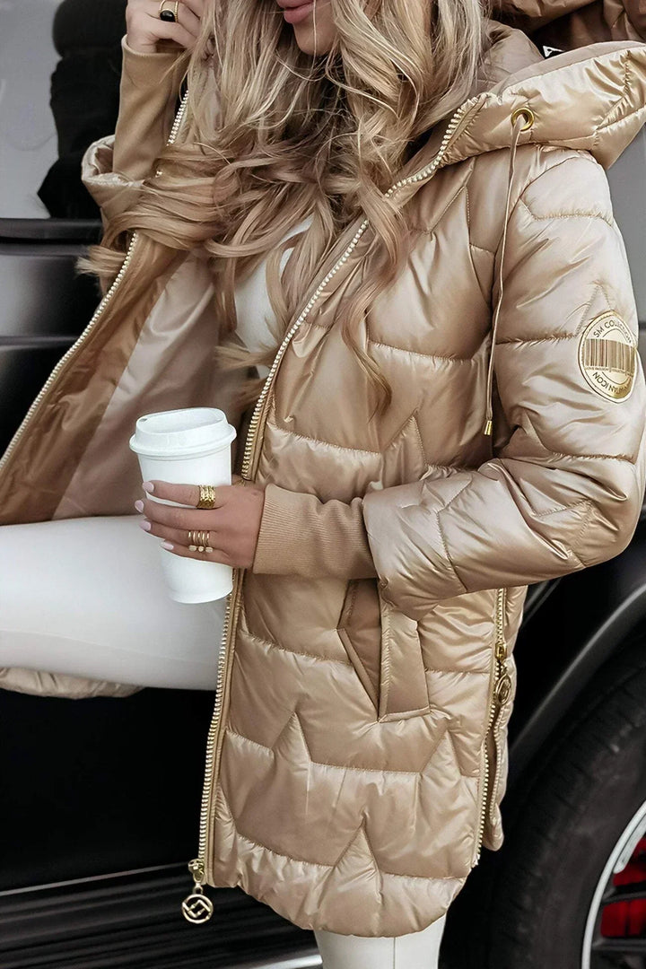 Nerina | Piumino lucido con cappuccio