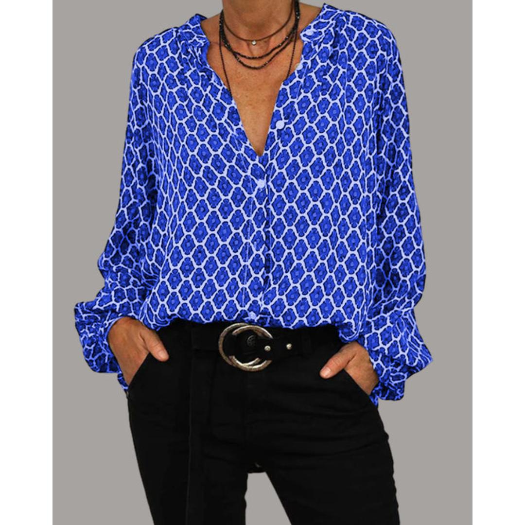 Zara - Blusa Casual con Collo a V