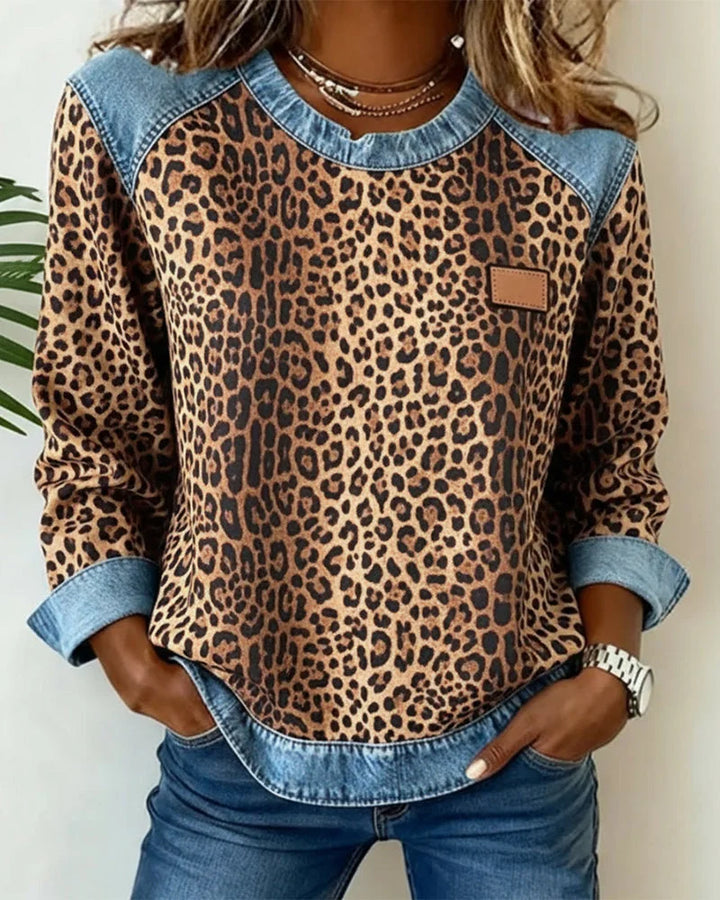 Maglione leopardato da donna