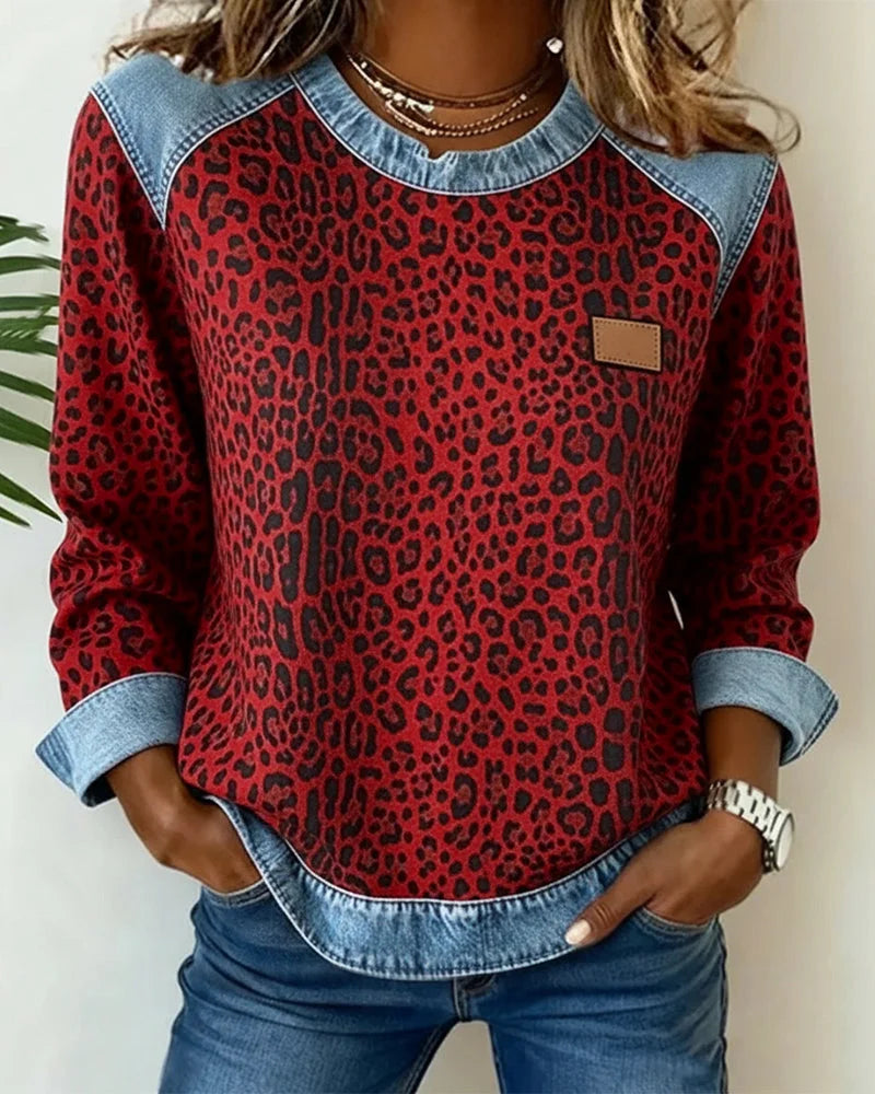 Maglione leopardato da donna