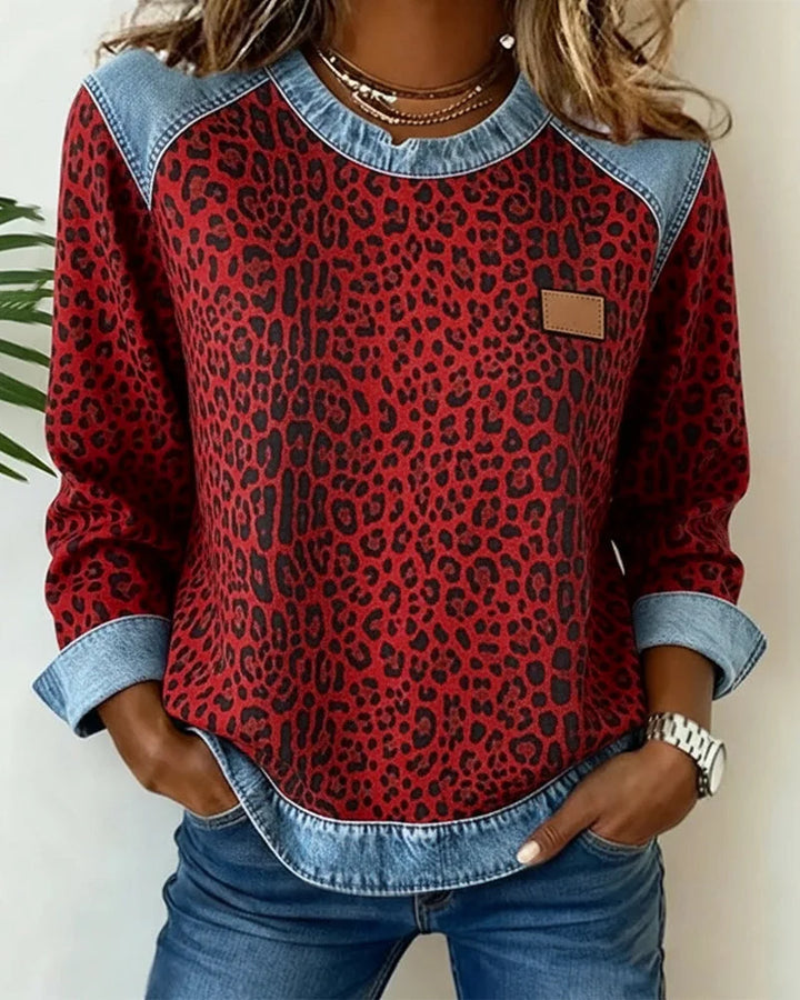 Maglione leopardato da donna