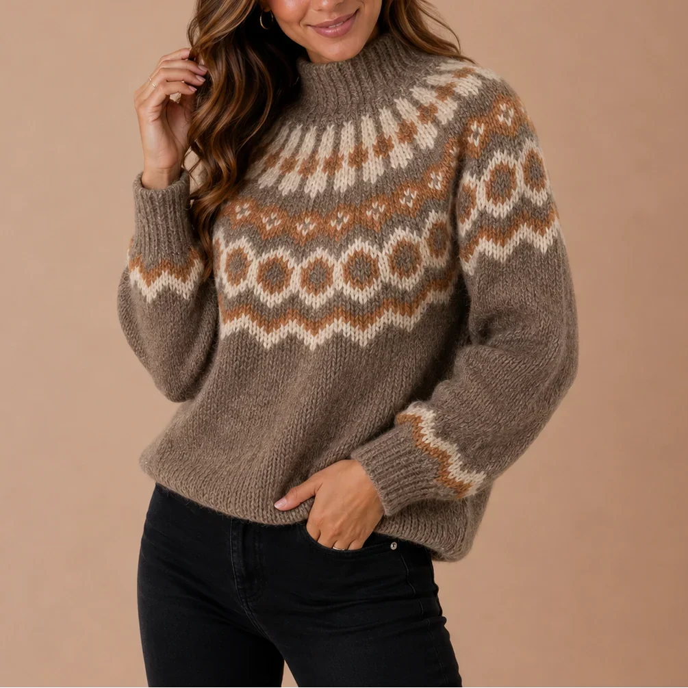 MAGLIONE CON COLLO ALTO PER DONNE