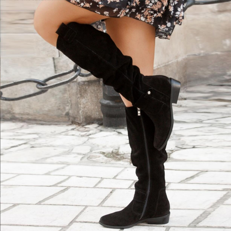Lara | Stivali Piattaforma Donna Al Ginocchio Casual