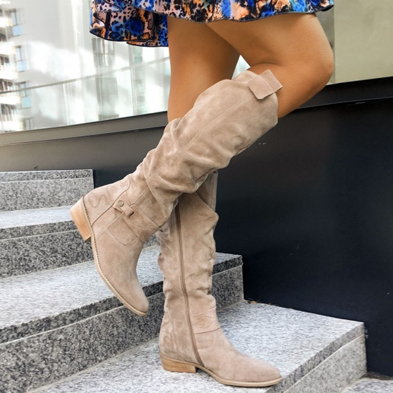 Lara | Stivali Piattaforma Donna Al Ginocchio Casual