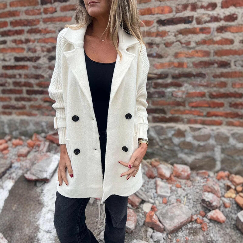 CAPPOTTO LUNGO CON MANICHE A CONTRASTO PER DONNE