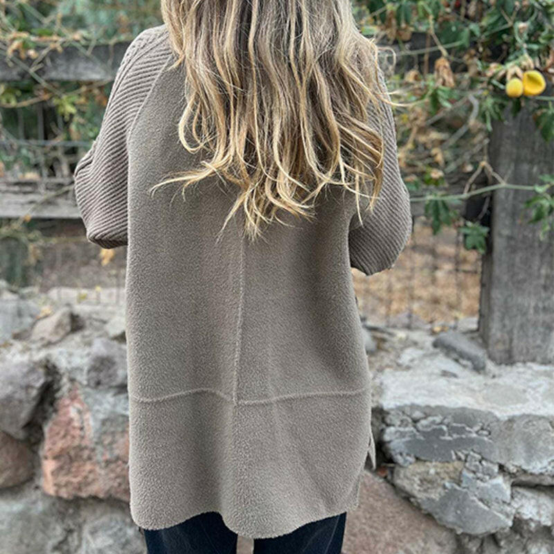 CAPPOTTO LUNGO CON MANICHE A CONTRASTO PER DONNE