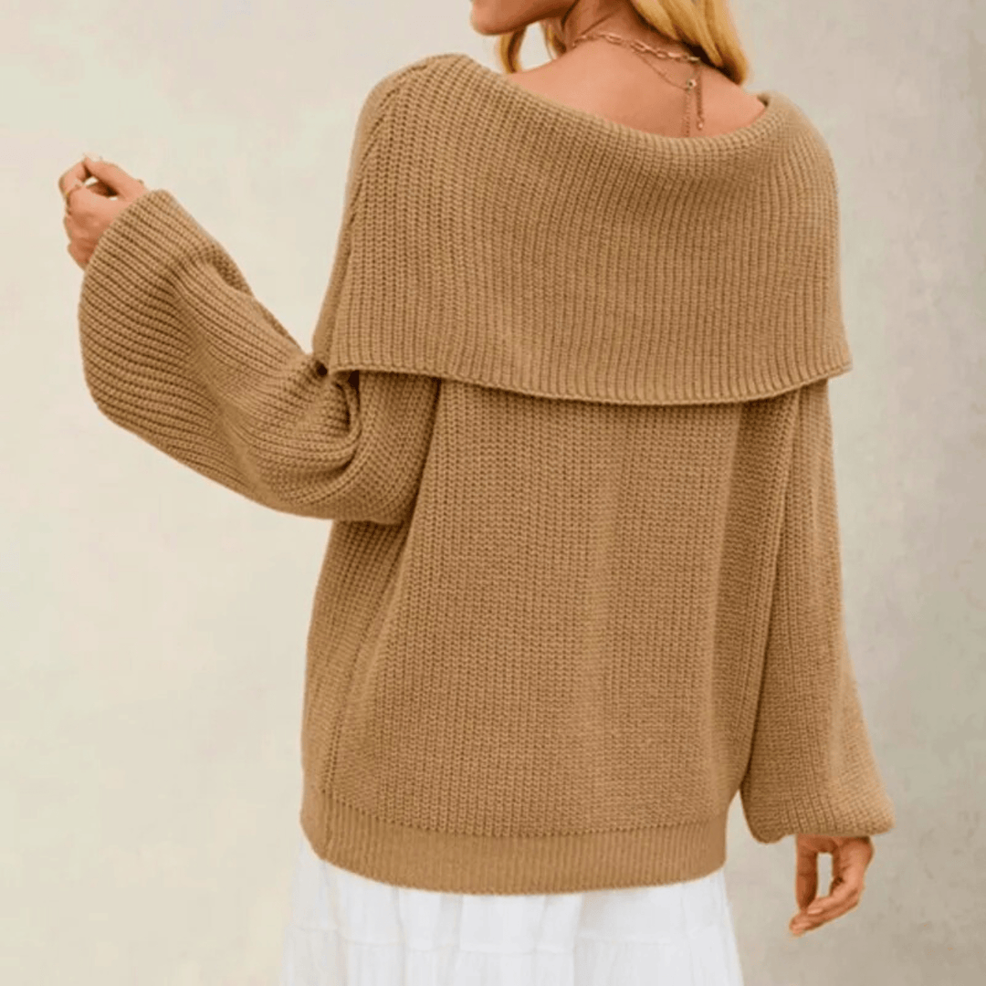 Maglione Donna Maglia Spalle Scoperte - Stile Morbido Chic ed Elegante.