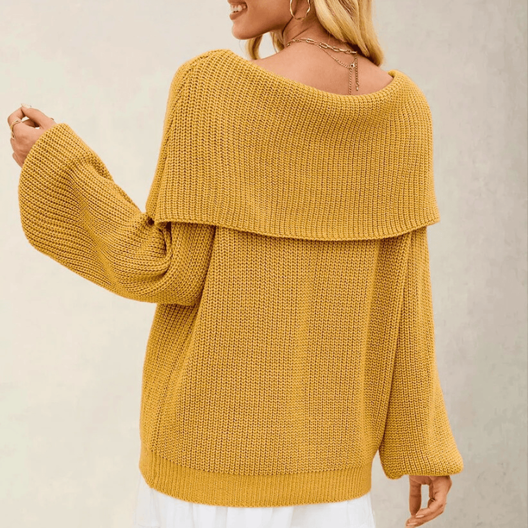 Maglione Donna Maglia Spalle Scoperte - Stile Morbido Chic ed Elegante.