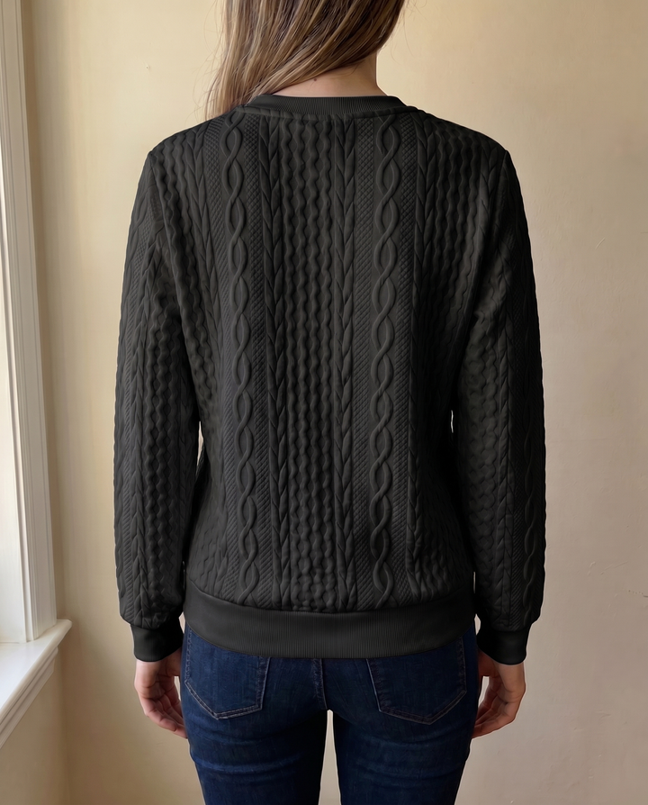 SWEAT TEXTURATO CON ZIP PER DONNE