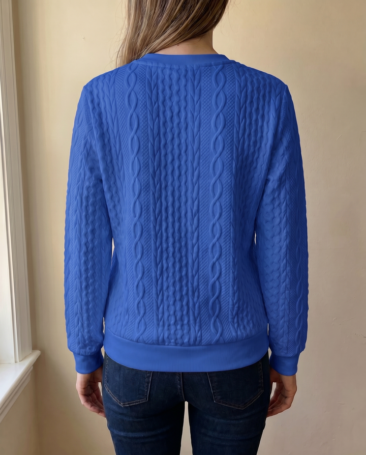 SWEAT TEXTURATO CON ZIP PER DONNE