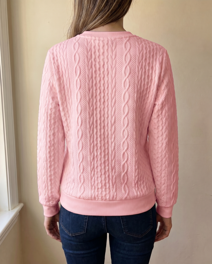 SWEAT TEXTURATO CON ZIP PER DONNE