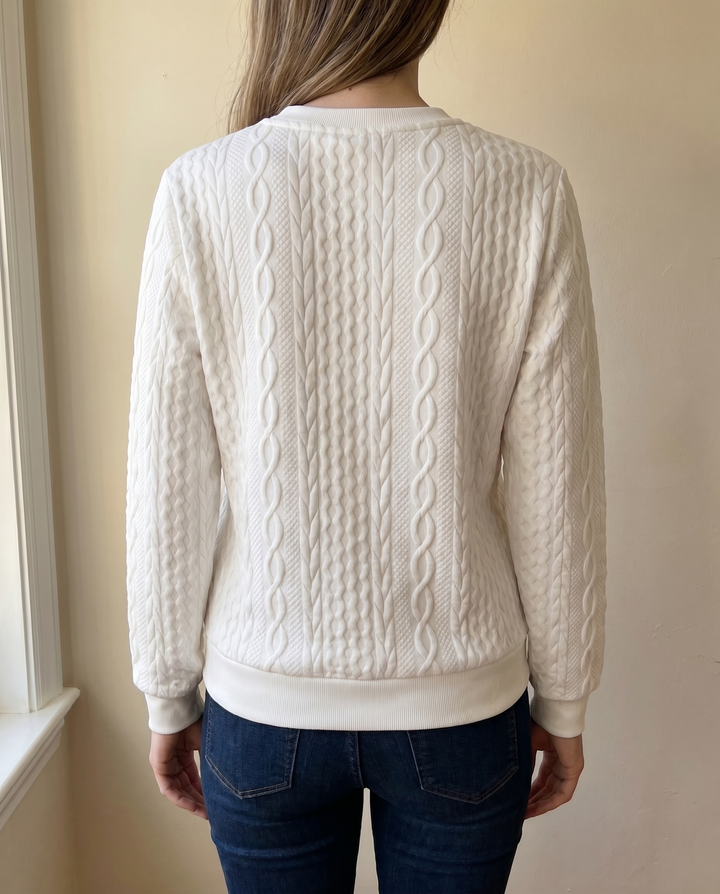 SWEAT TEXTURATO CON ZIP PER DONNE